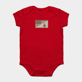 F-16 Viper US Flag (subdued) Baby Bodysuit